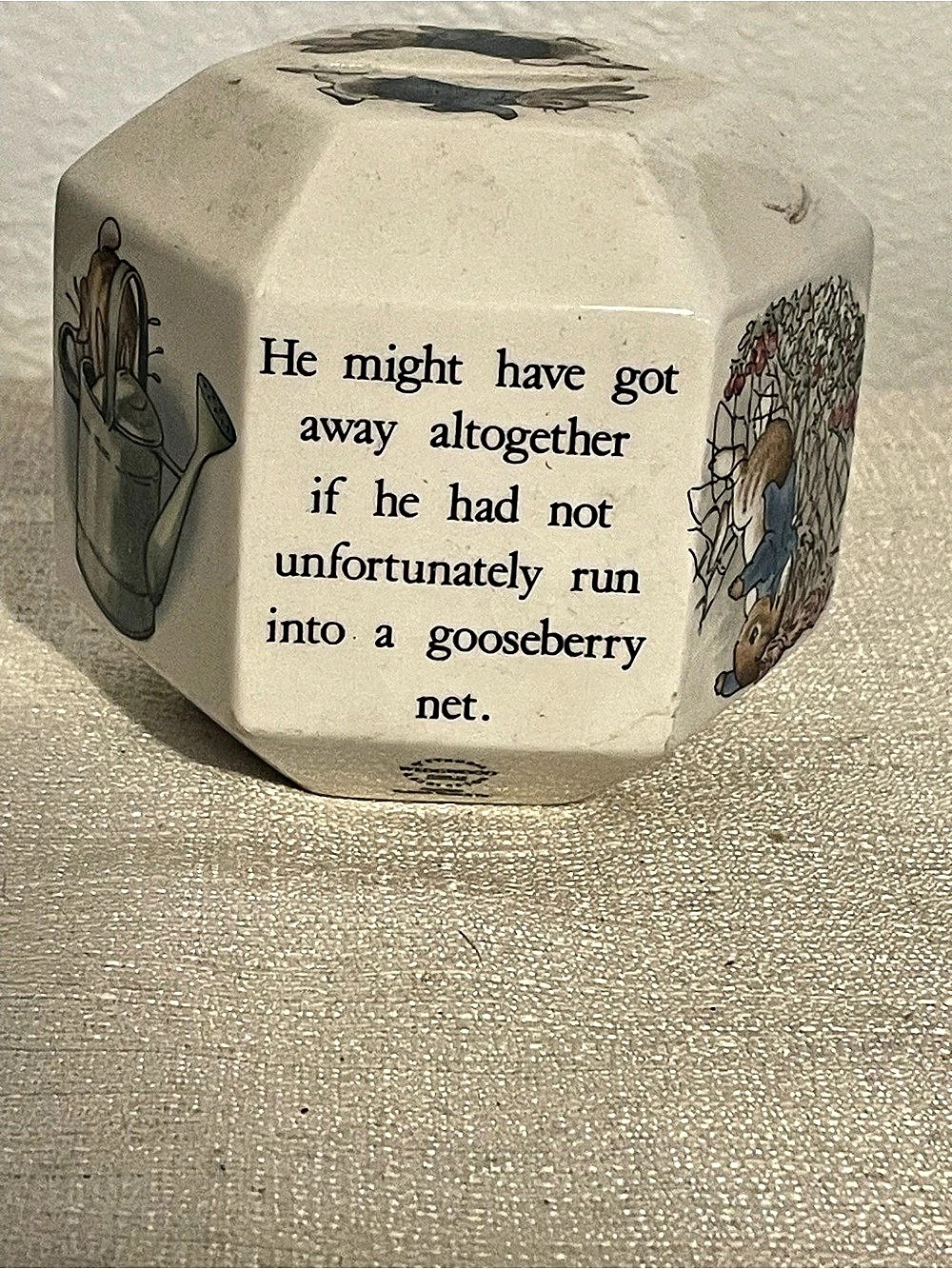 Wedgwood Peter Rabbit Octagonal Money Box Ceramic Decor